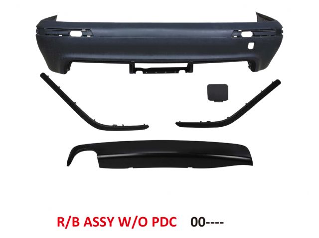BMW 5 SERIES  E39 M5 REAR BUMPER COVER W/O P,D,S , HOLE W/ASS'Y
